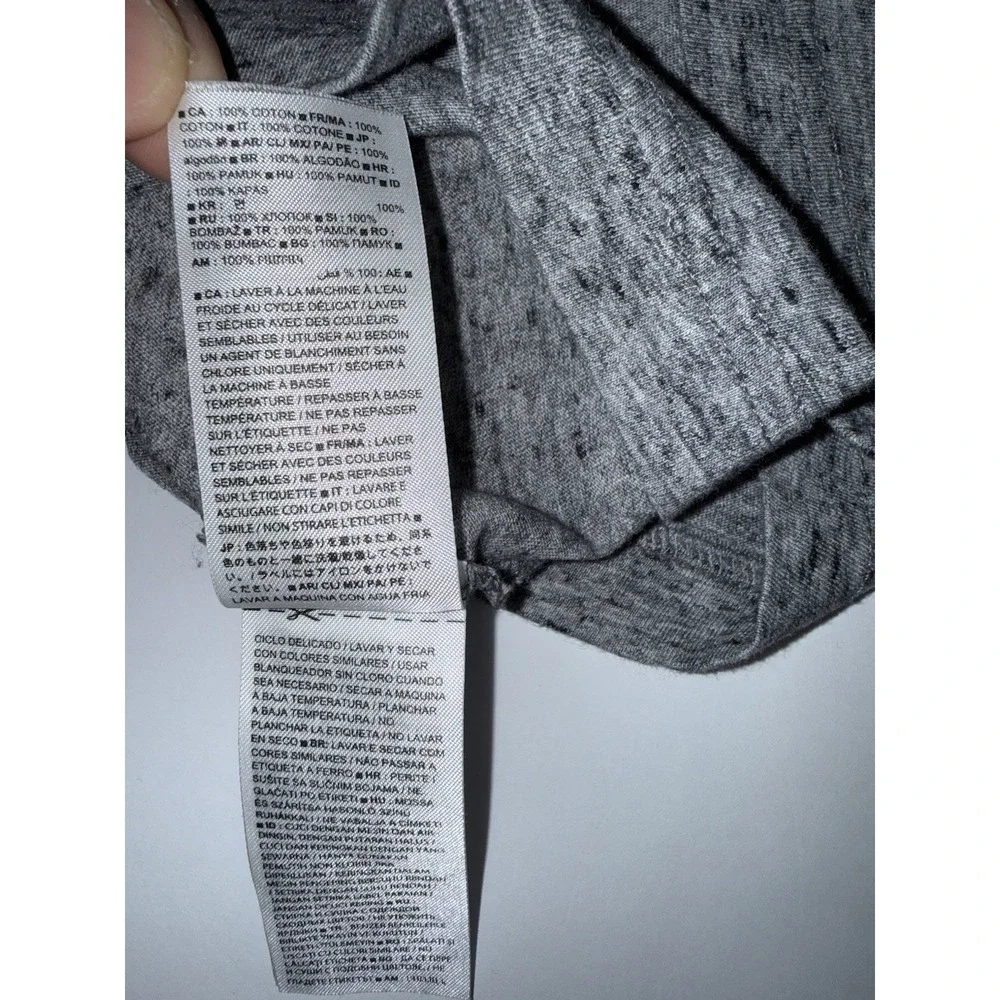 Banana Republic Men T-Shirt Large Gray Organic 100% Cotton Speckled Preppy Tee